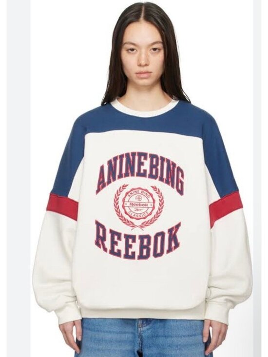 Anine Bing Tops - Reebok x Anine Bing Graphic Print Crew Neck Sweatshirt